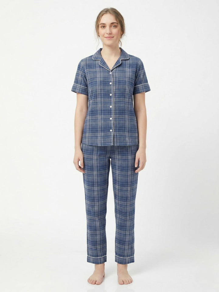 THE HERITAGE SLEEP SET NAVY BLUE