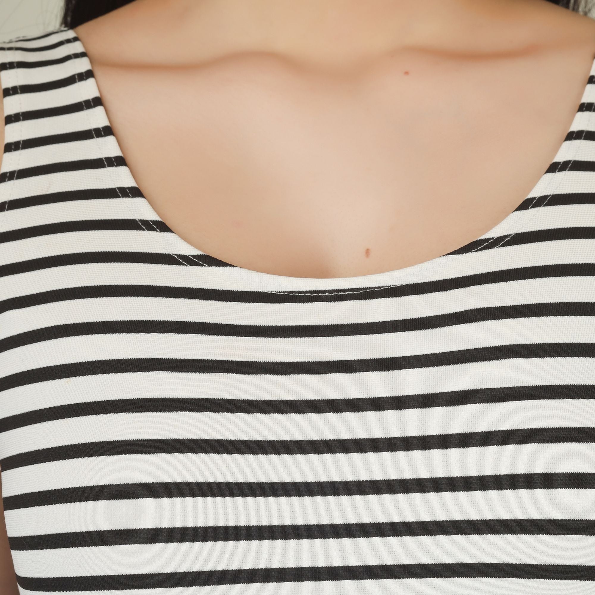 VIBRANT STRIPES MIDI DRESS