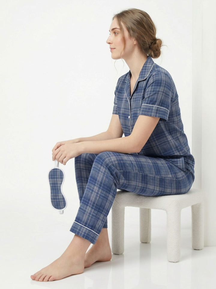 THE HERITAGE SLEEP SET NAVY BLUE