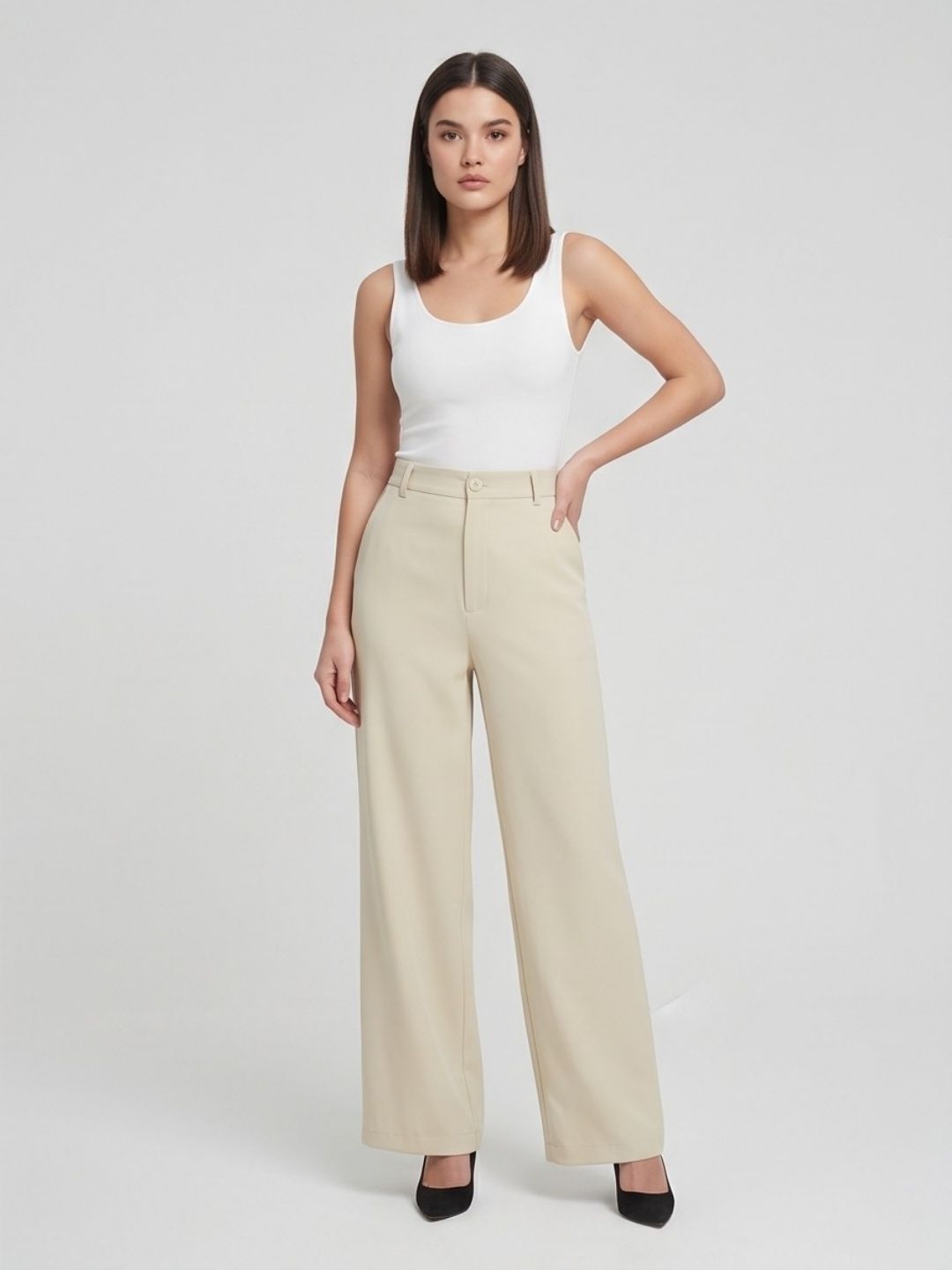 KOREAN WIDE LEG PANTS