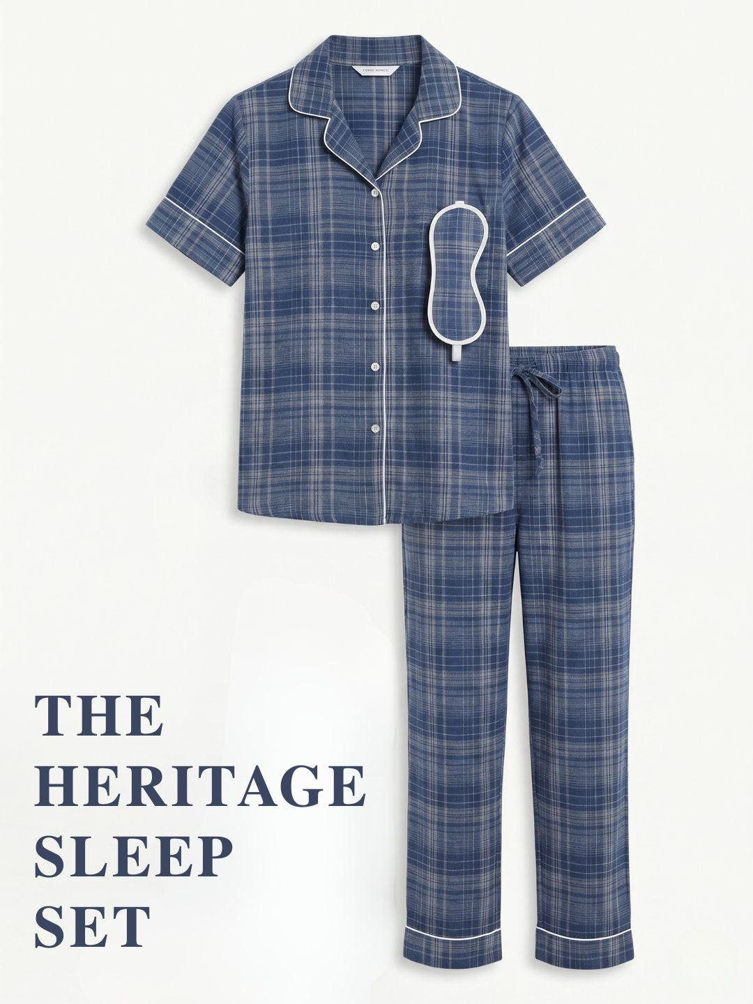 THE HERITAGE SLEEP SET NAVY BLUE