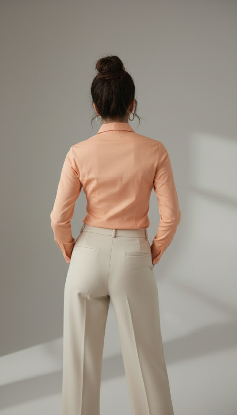 PEACH CLASSIC COTTON LONG-SLEEVE FORMAL SHIRT