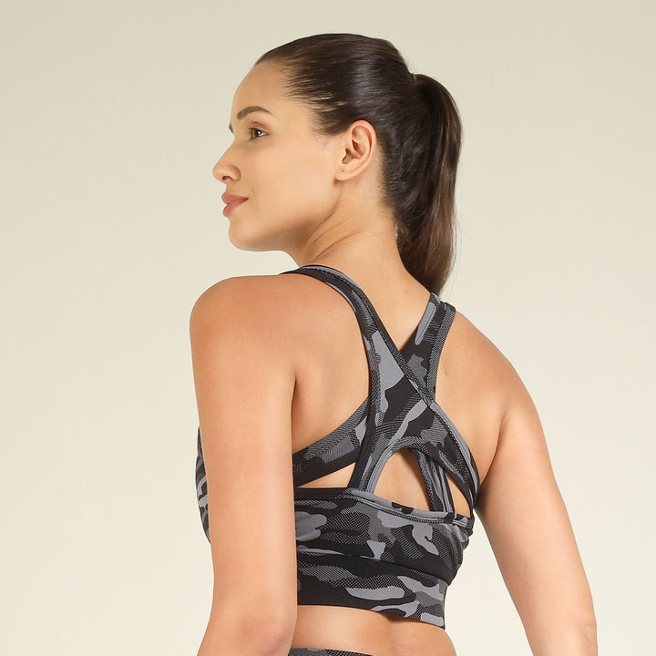 CrissCross Sports Bra Camouflage
