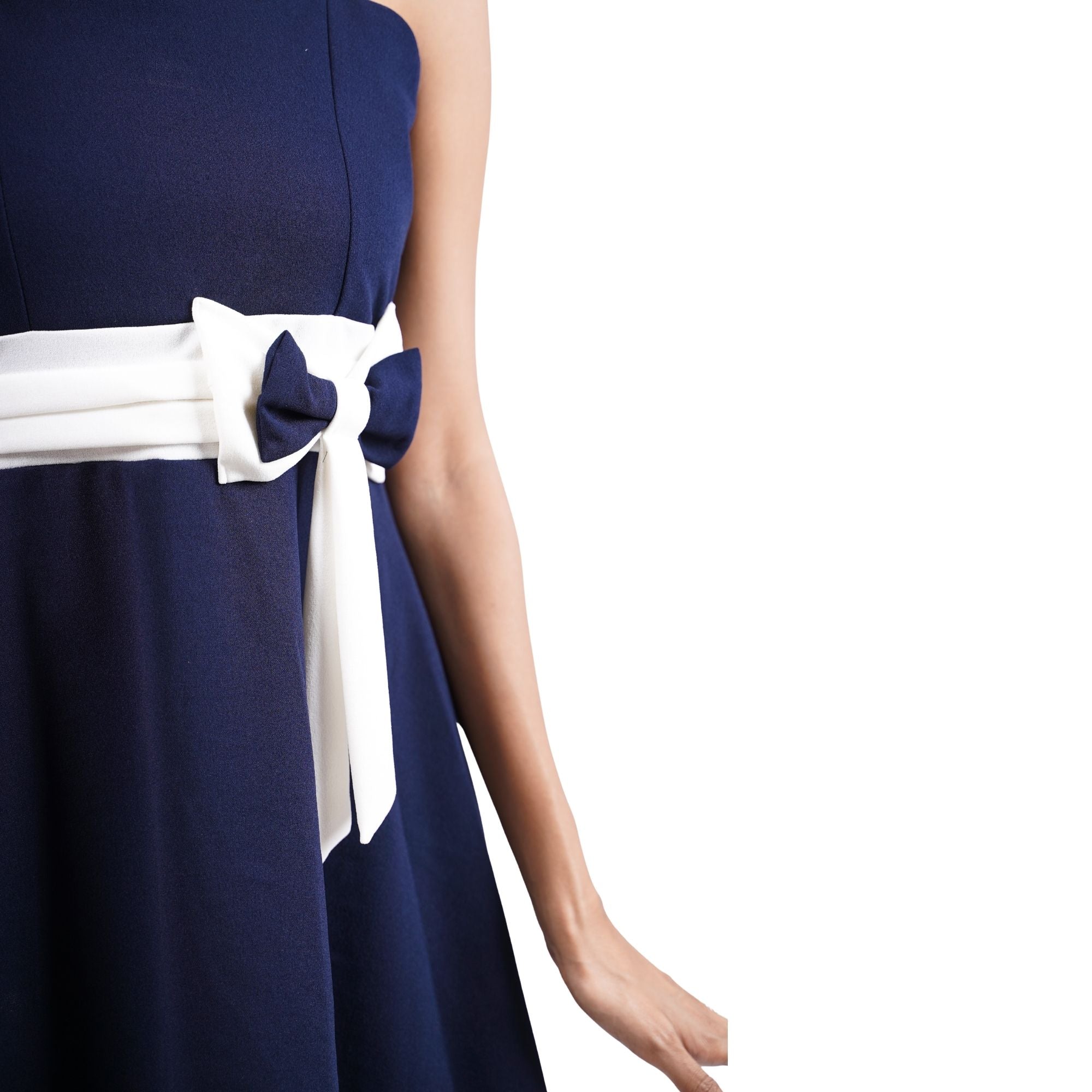 SCARLET CHARM BELTED MINI DRESS