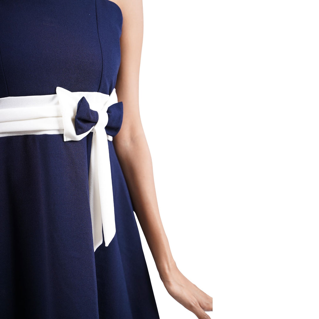 SCARLET CHARM BELTED MINI DRESS