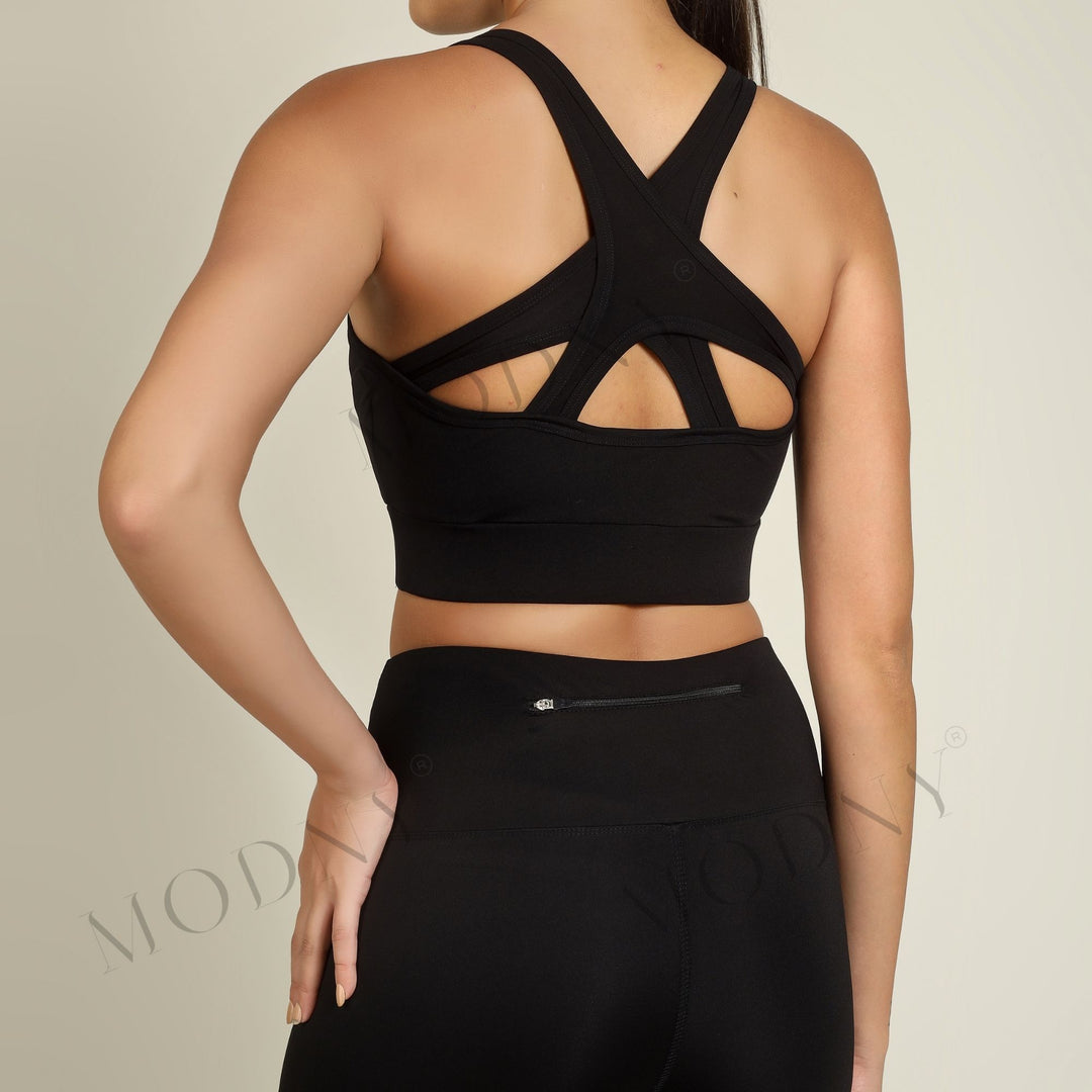 CrissCross Sports Bra Black