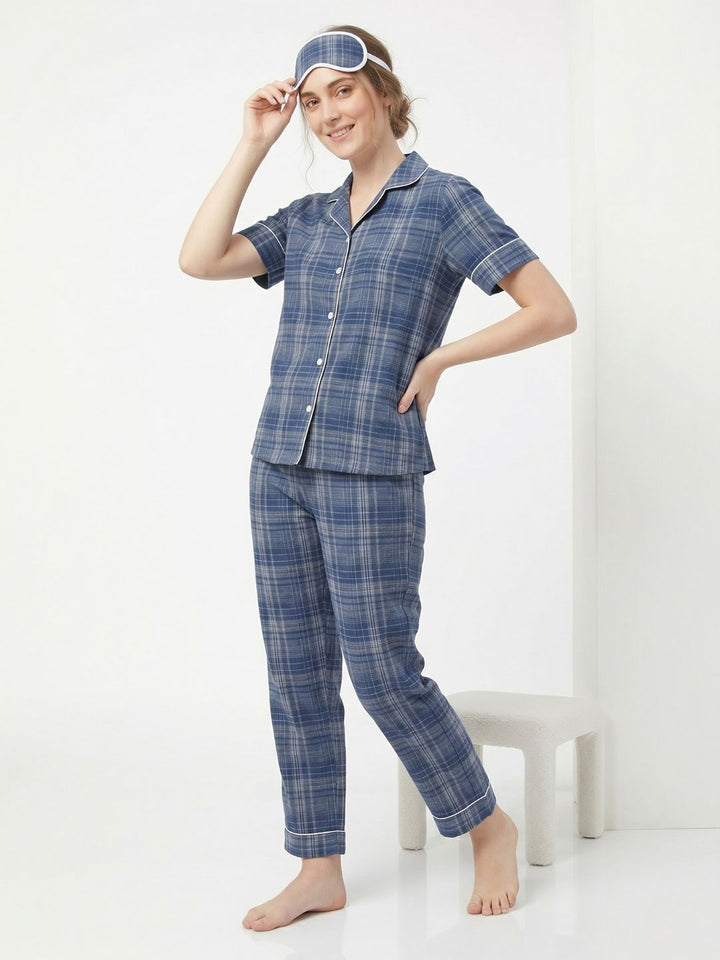 THE HERITAGE SLEEP SET NAVY BLUE