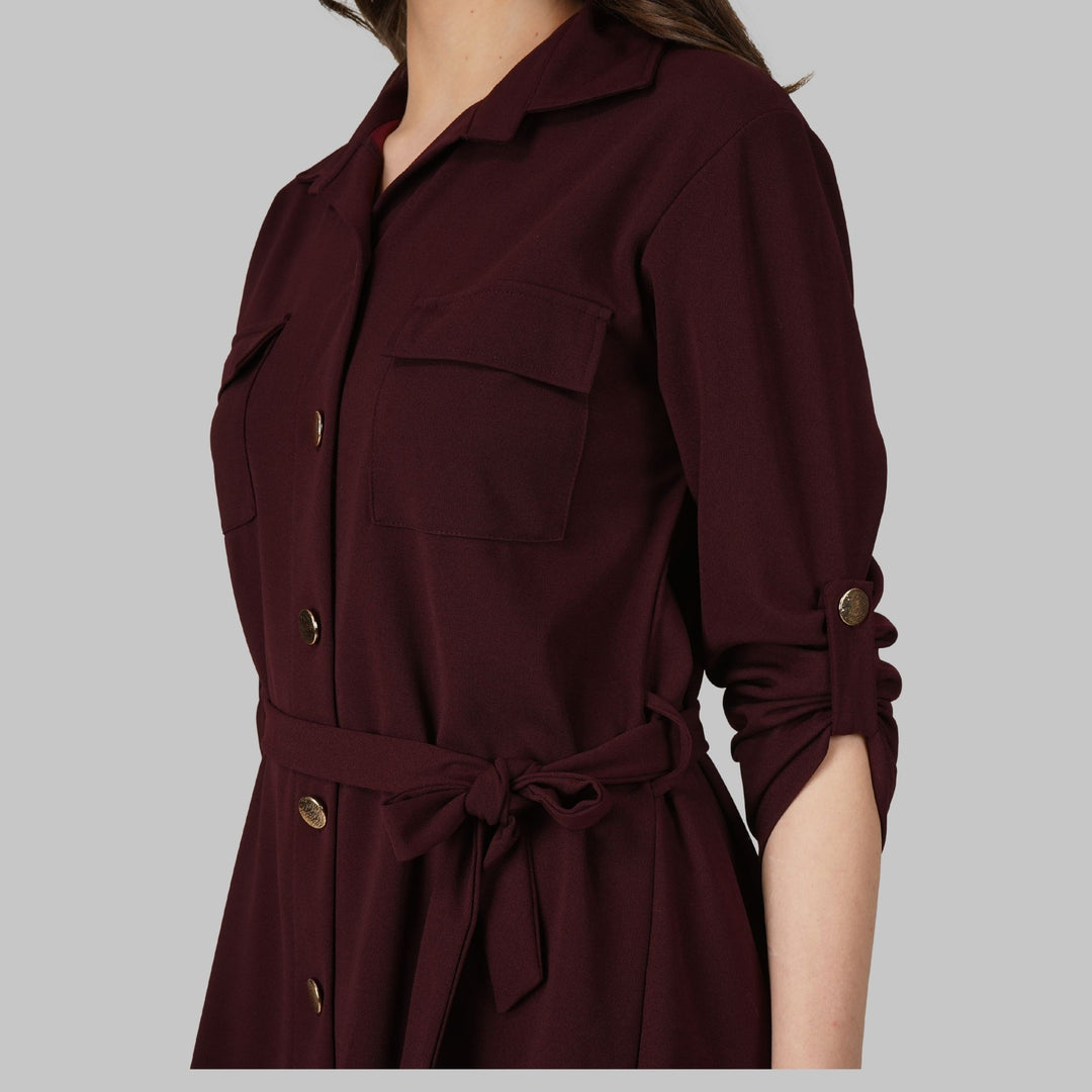 Wrapped Sleeves Short Dress