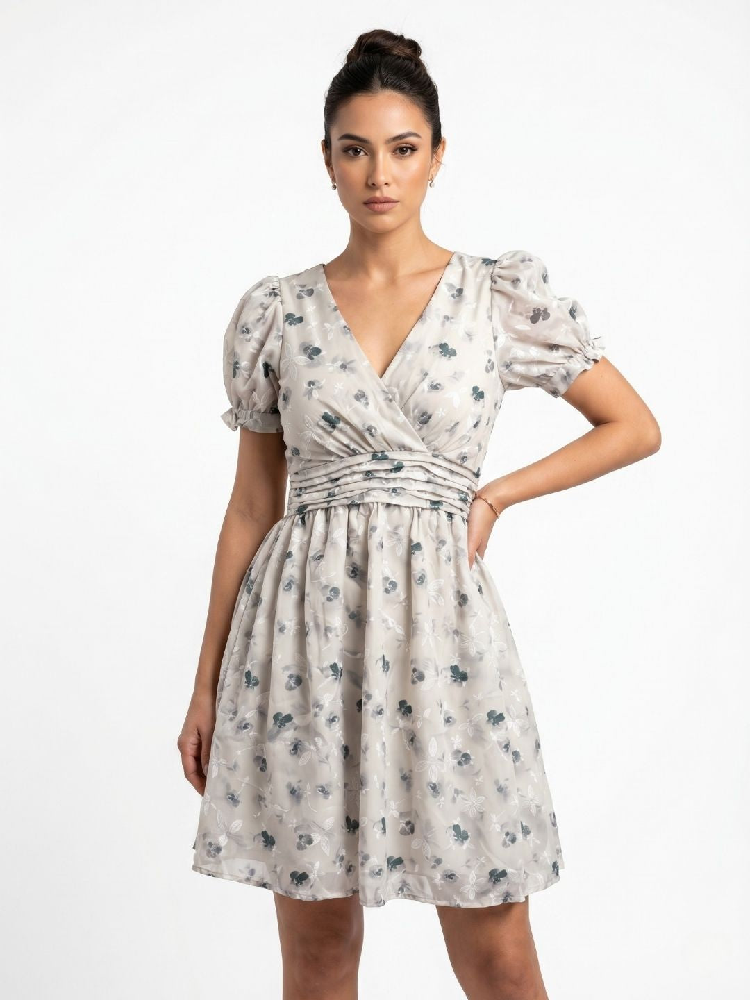 FLORAL PRINTED MINI DRESS
