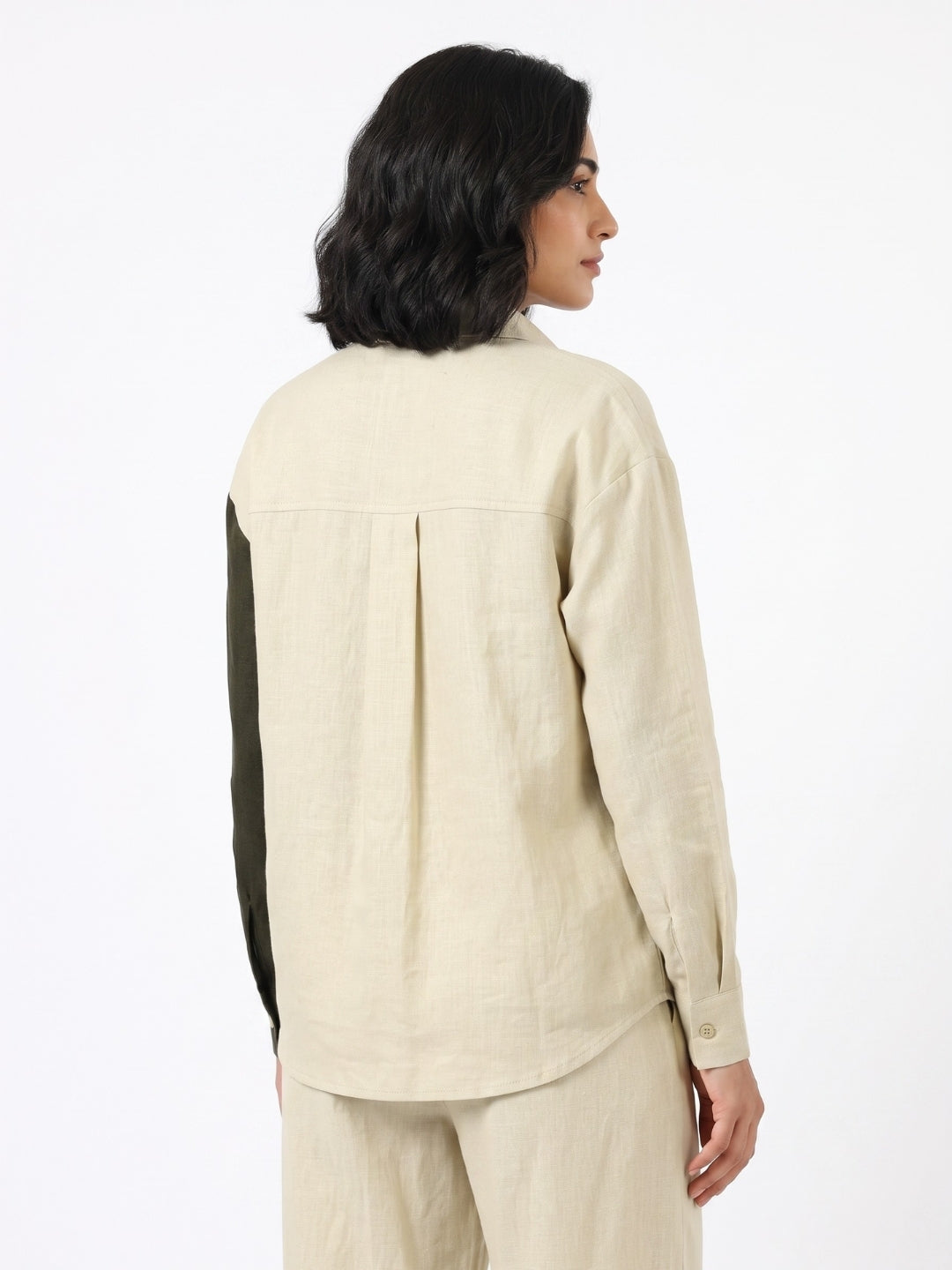 CHIC CONTRAST LINEN CO-ORD SET