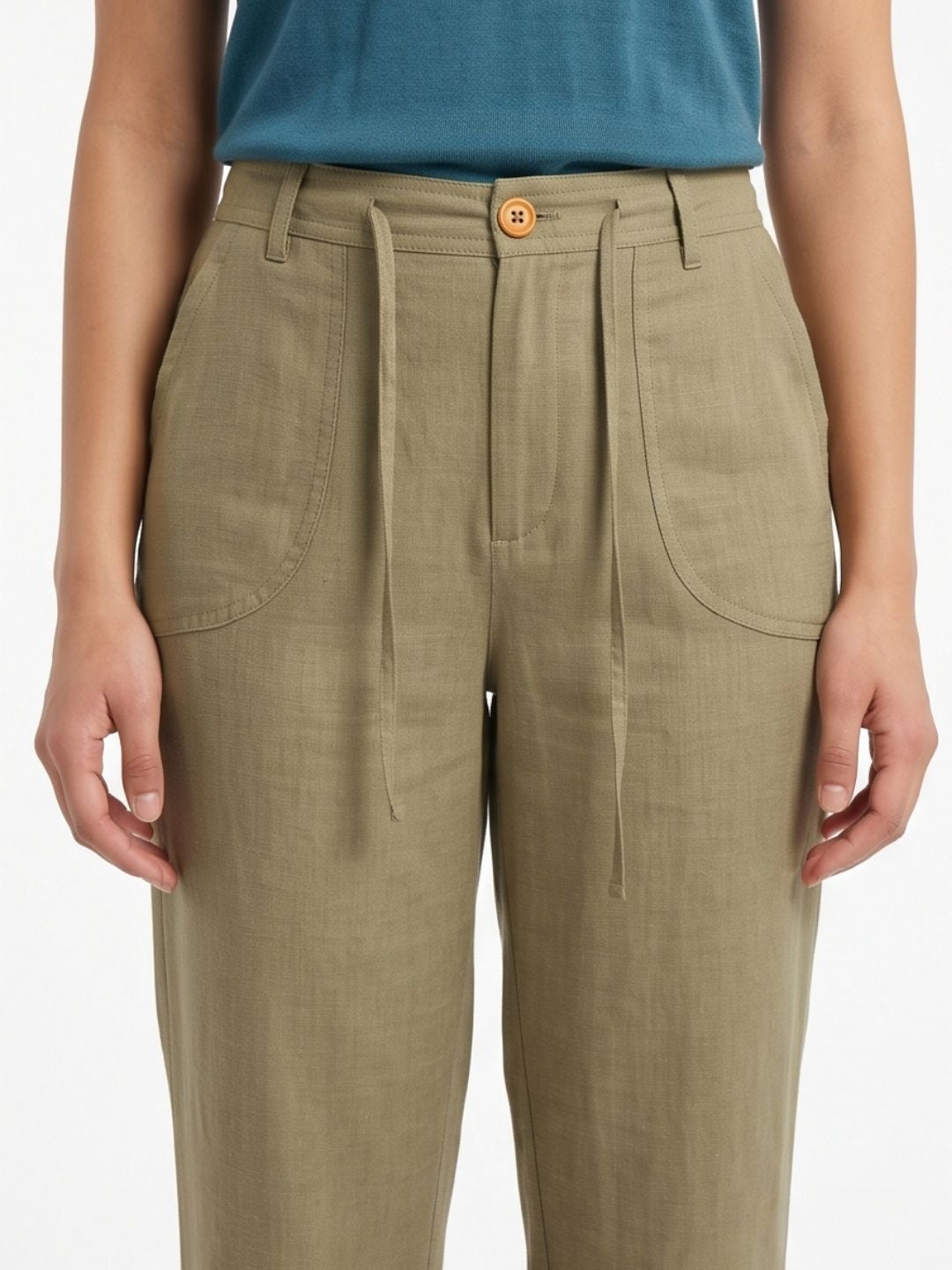 IVORY BREEZE LINEN PANTS