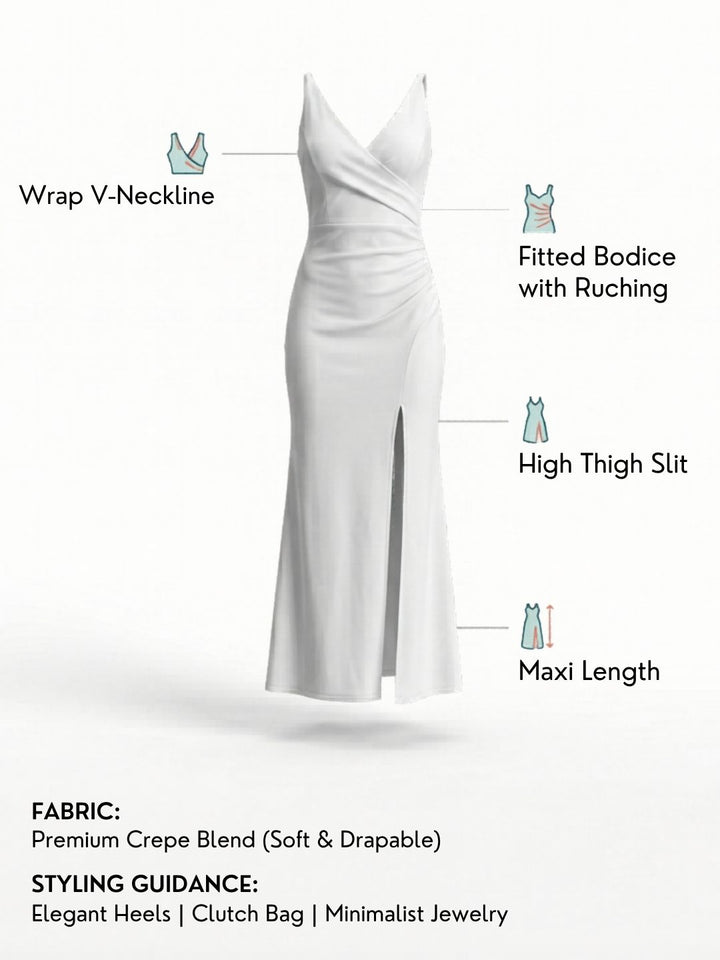 OVERLAP SLITSTYLE MAXI DRESS