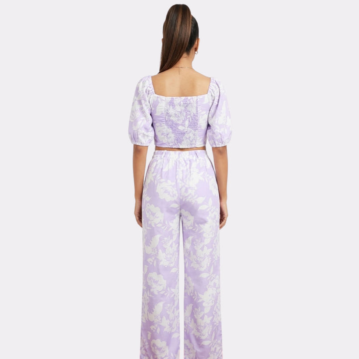SUNSET BLOOM CO-ORD SET – FLORAL ELEGANCE IN PASTEL HUES