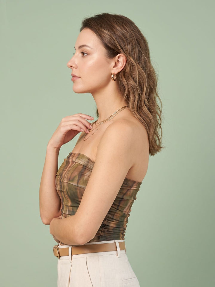 PRINTED TUBE CROPPED TOP
