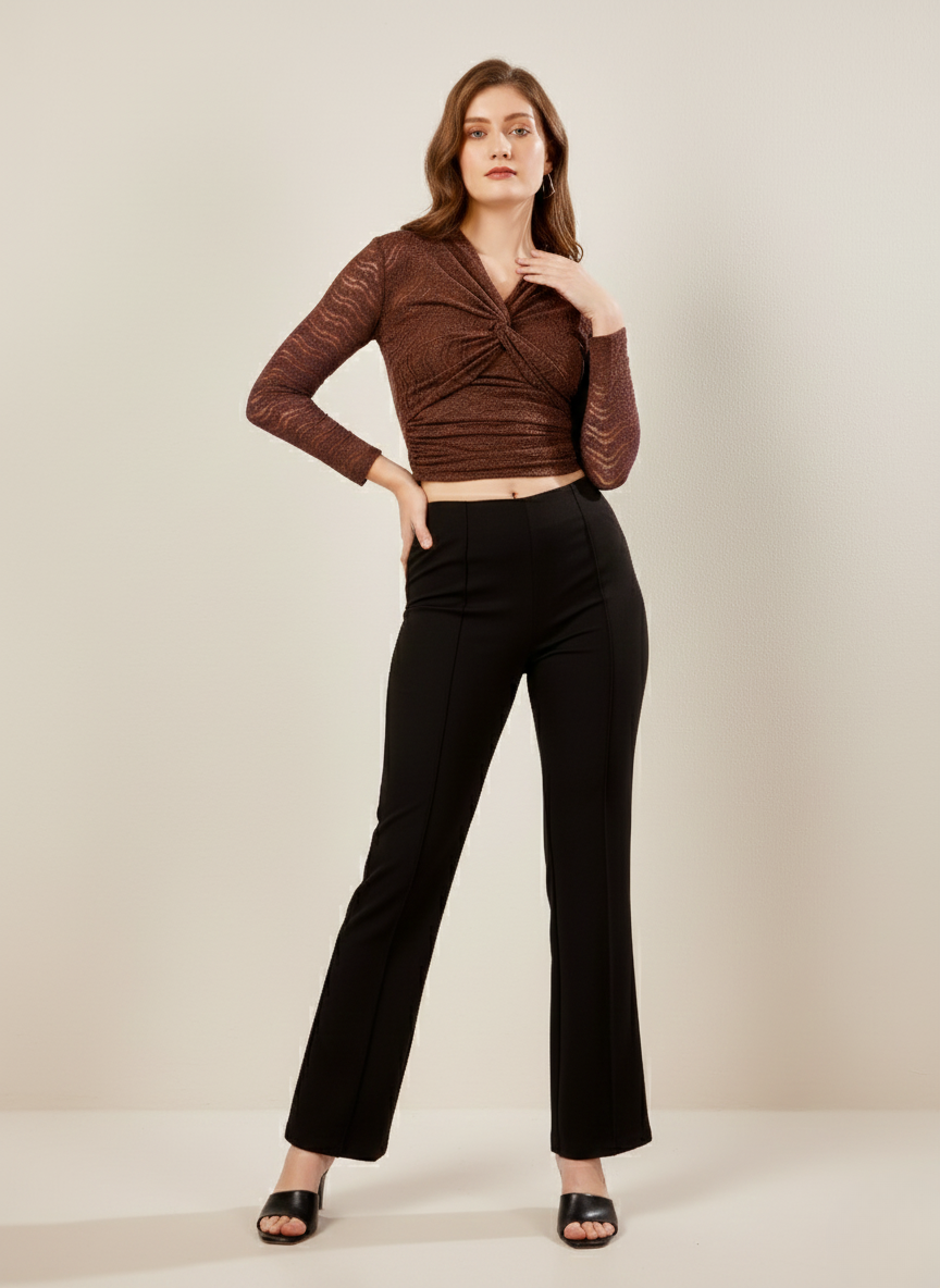 CROCHET KNOT WRAPPED TOP