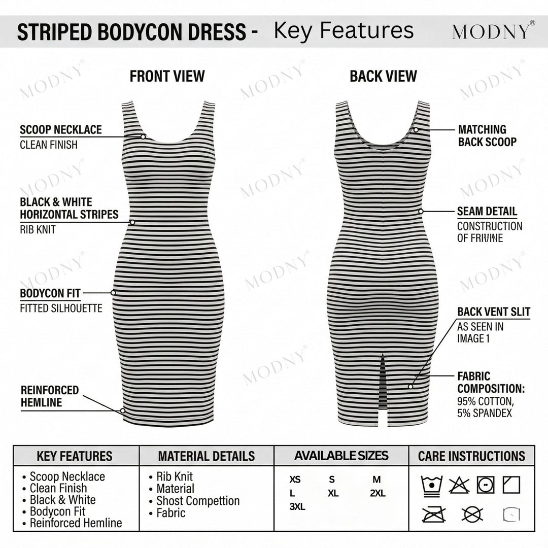 VIBRANT STRIPES MIDI DRESS