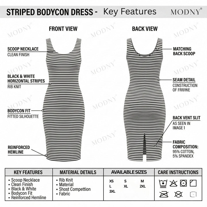 VIBRANT STRIPES MIDI DRESS