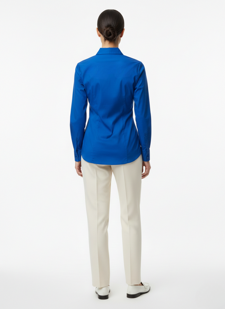 ROYAL BLUE CLASSIC COTTON LONG-SLEEVE FORMAL SHIRT