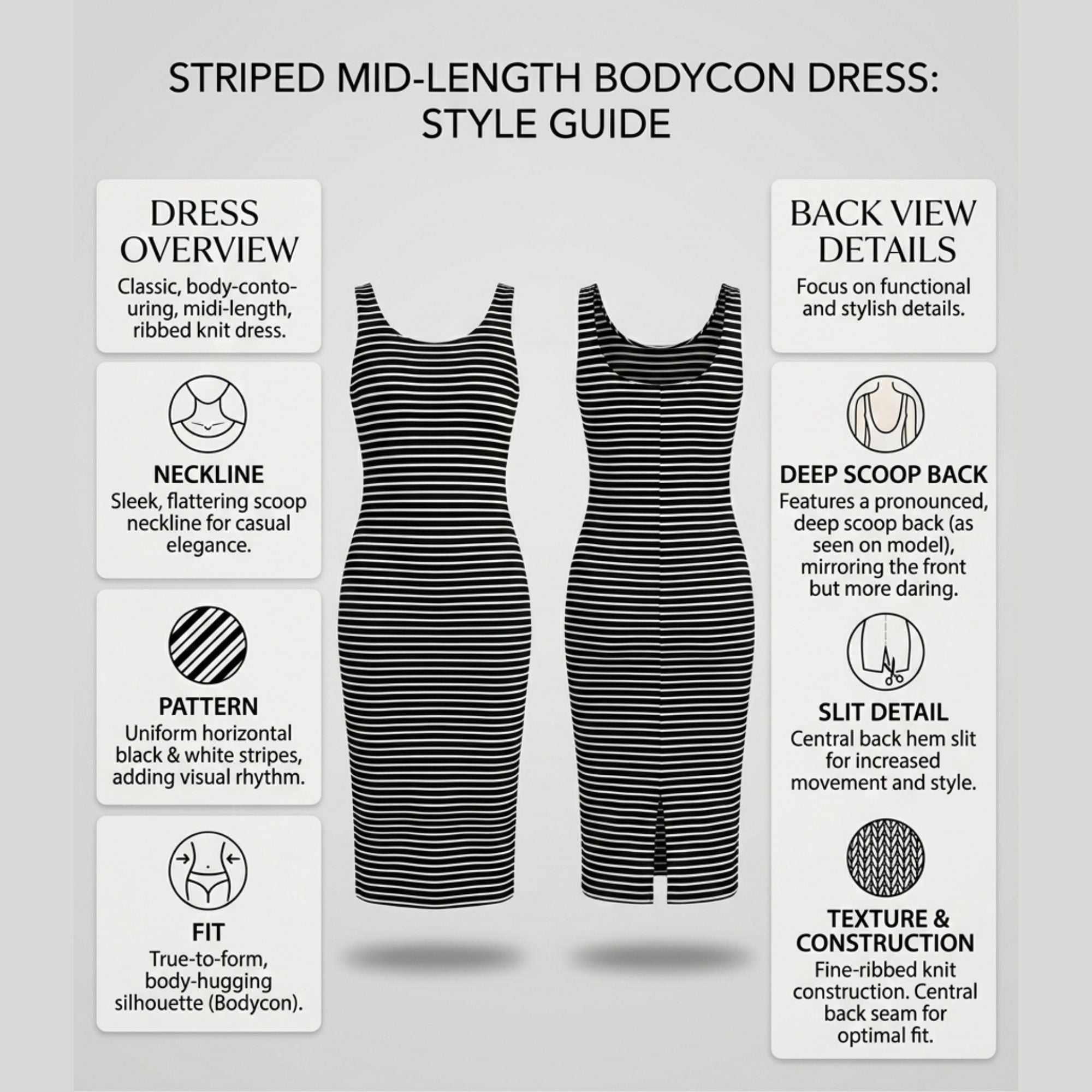 VIBRANT STRIPES MIDI DRESS