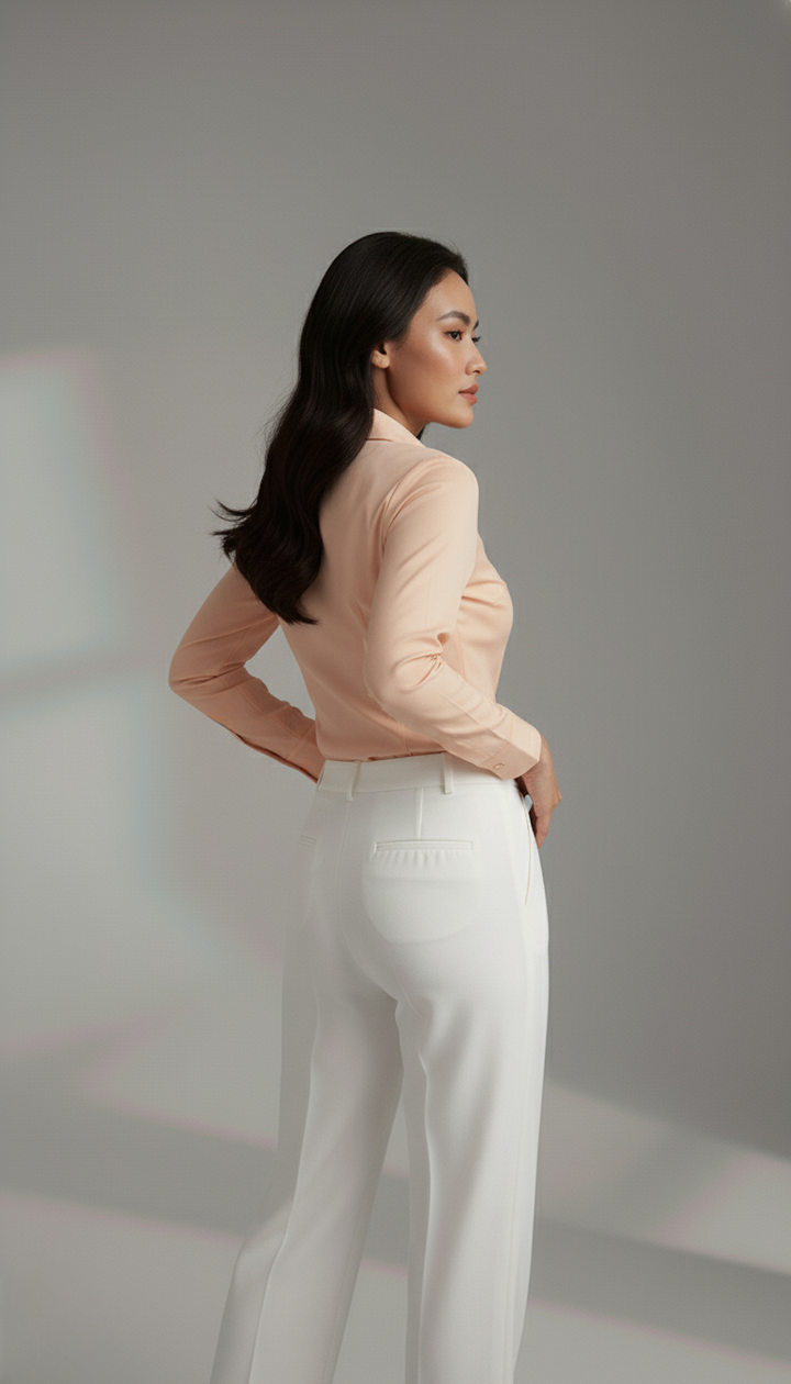 PEACH CLASSIC COTTON LONG-SLEEVE FORMAL SHIRT