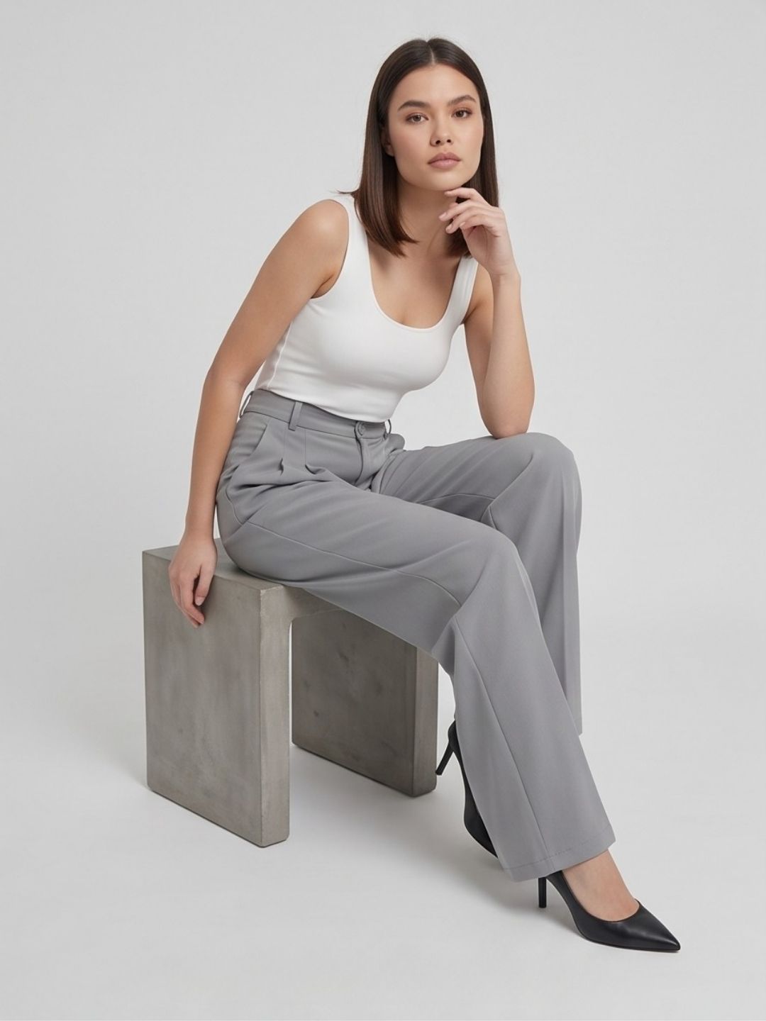 CLASSIC KOREAN DOUBLE PLEATES PANTS