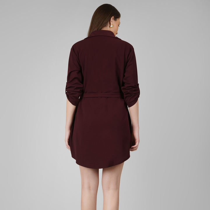 Wrapped Sleeves Short Dress