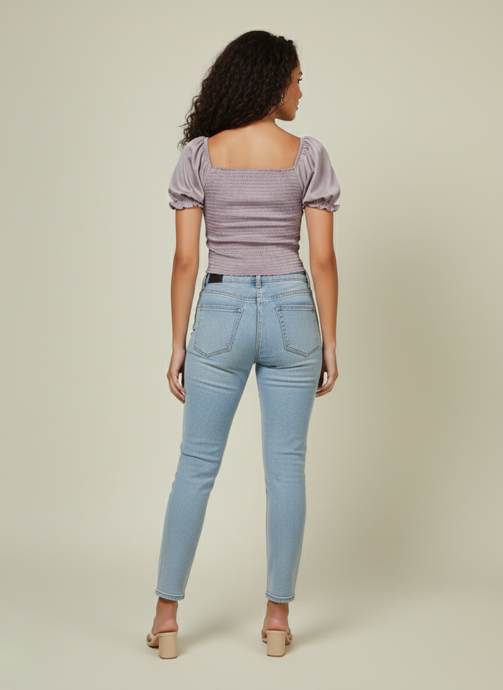 RUFFLE WRAP CROP TOP