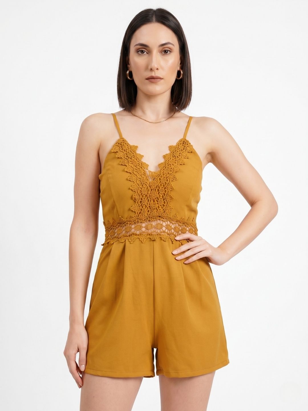 EMBROIDERED STRAPPY JUMPSUIT