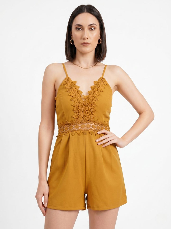 EMBROIDERED STRAPPY JUMPSUIT