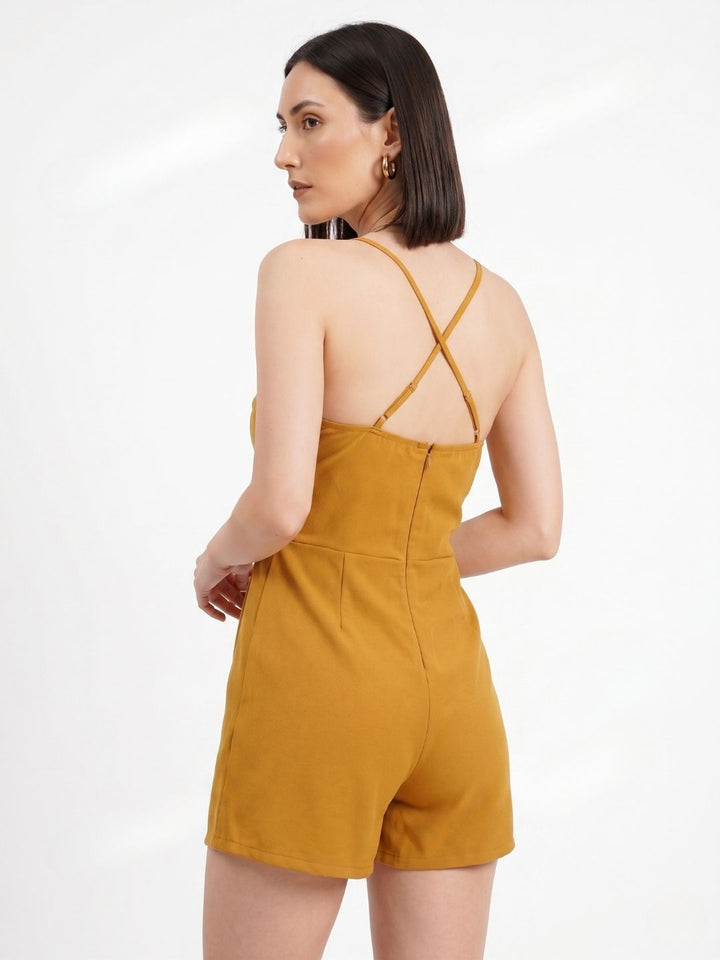 EMBROIDERED STRAPPY JUMPSUIT