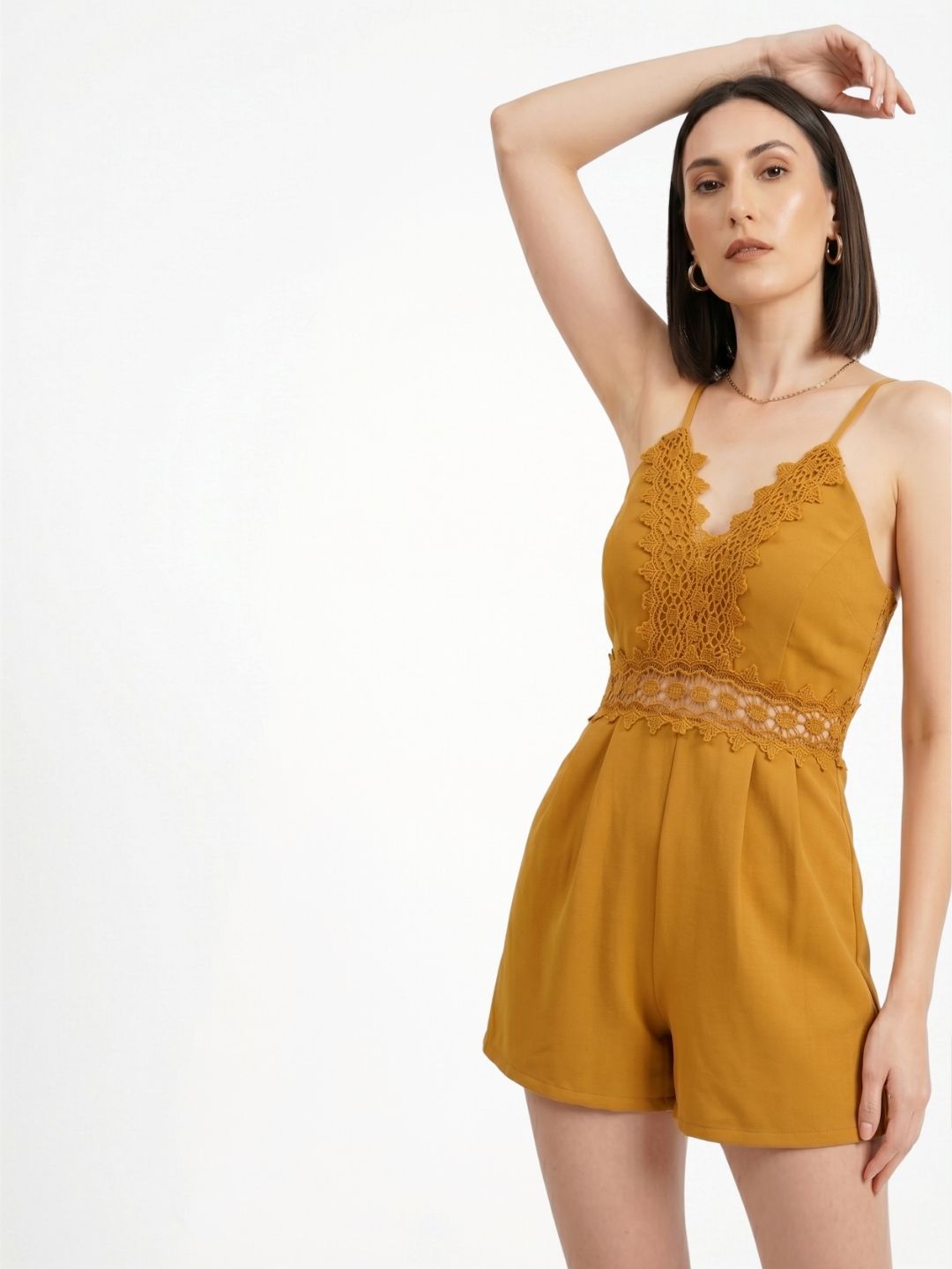 EMBROIDERED STRAPPY JUMPSUIT
