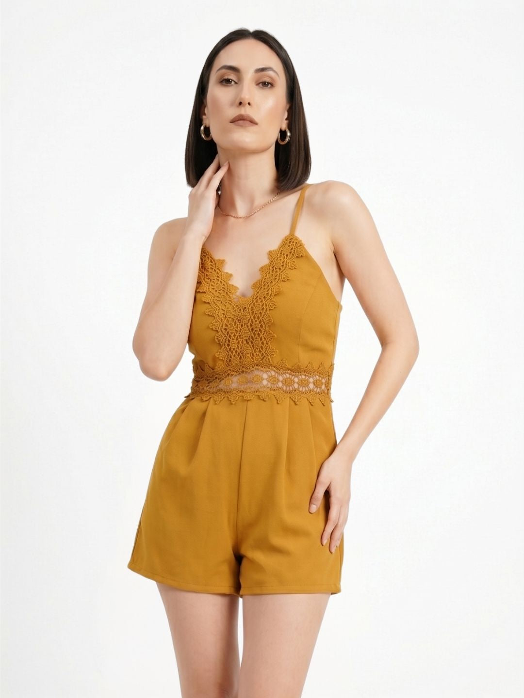 EMBROIDERED STRAPPY JUMPSUIT