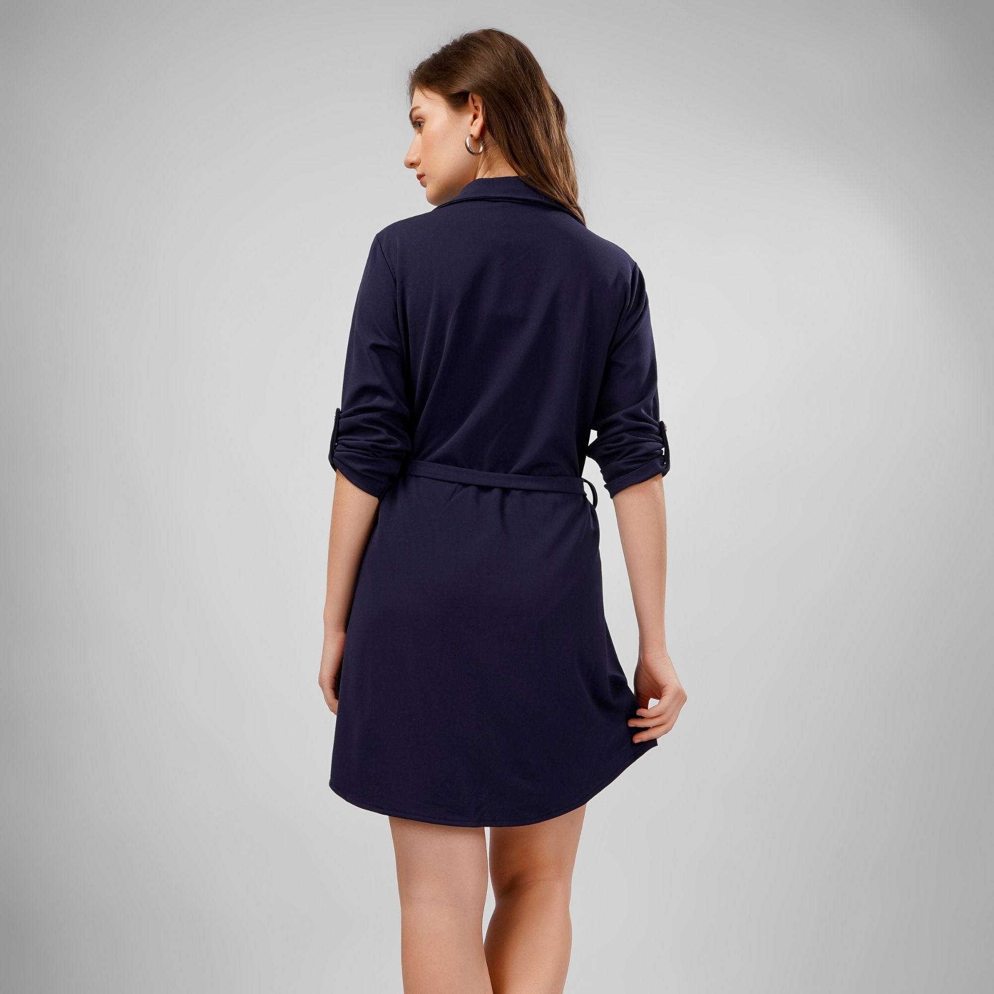 Wrapped Sleeves Short Dress