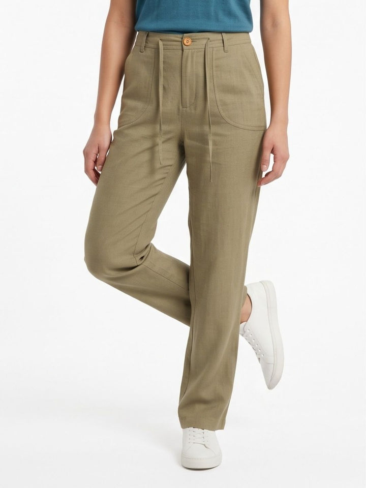 IVORY BREEZE LINEN PANTS