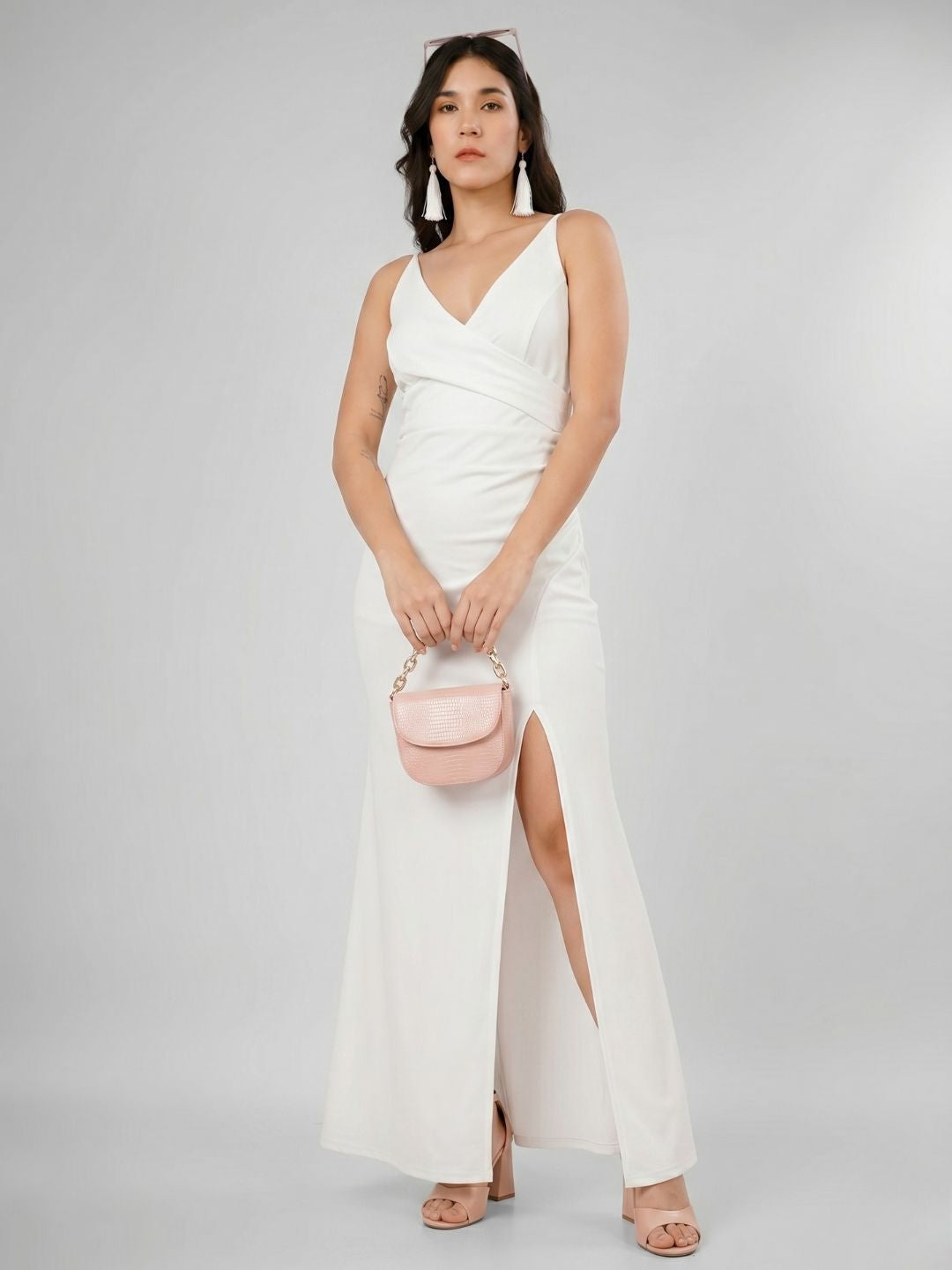 OVERLAP SLITSTYLE MAXI DRESS
