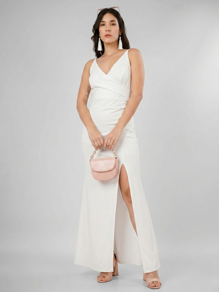 OVERLAP SLITSTYLE MAXI DRESS
