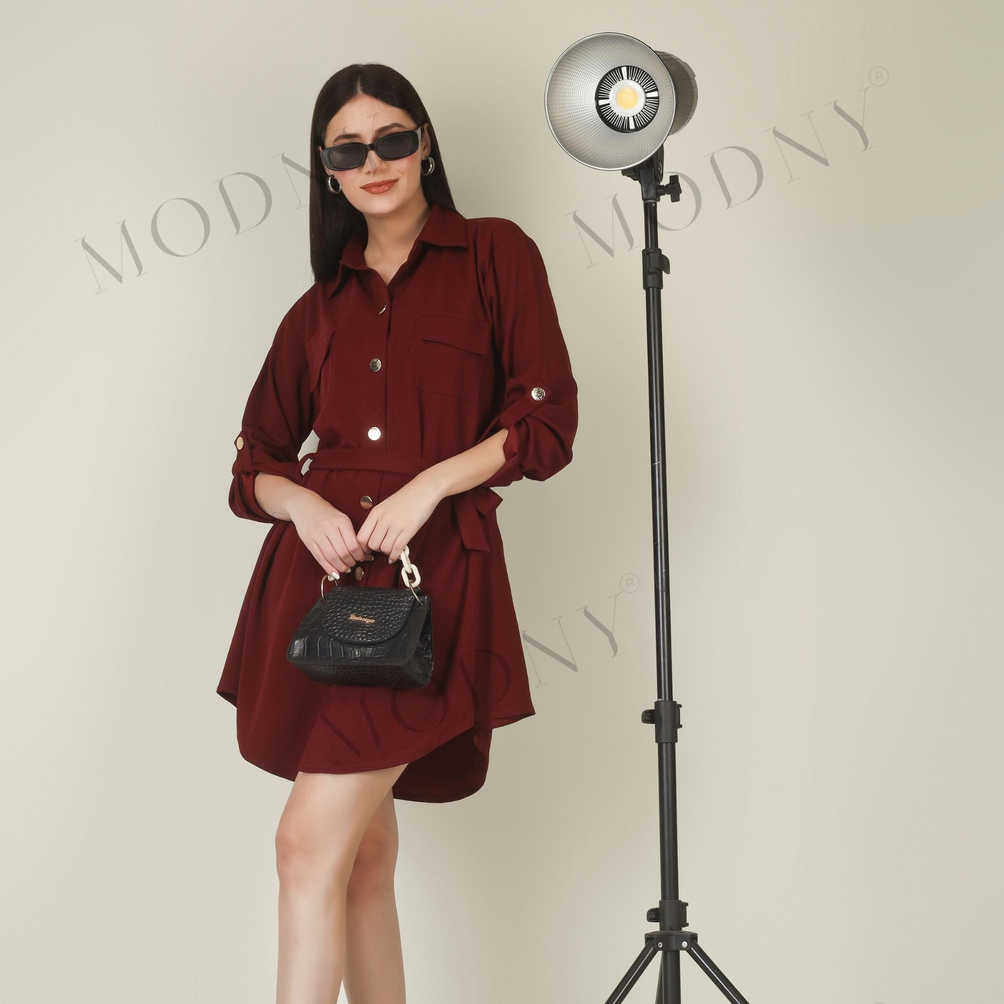 Wrapped Sleeves Short Dress