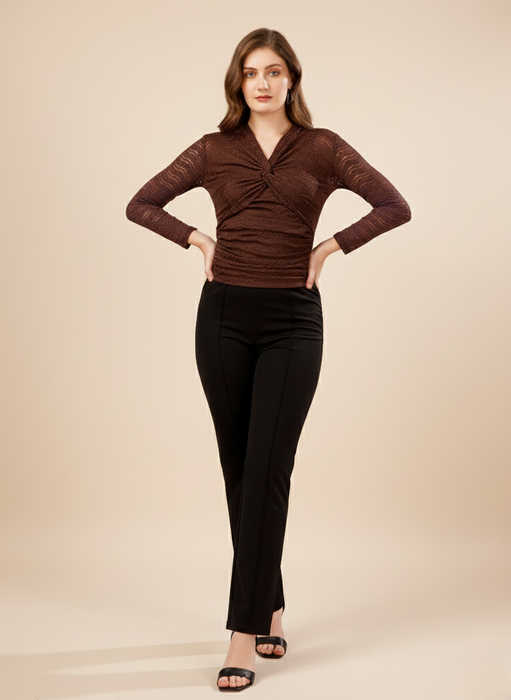 CROCHET KNOT WRAPPED TOP