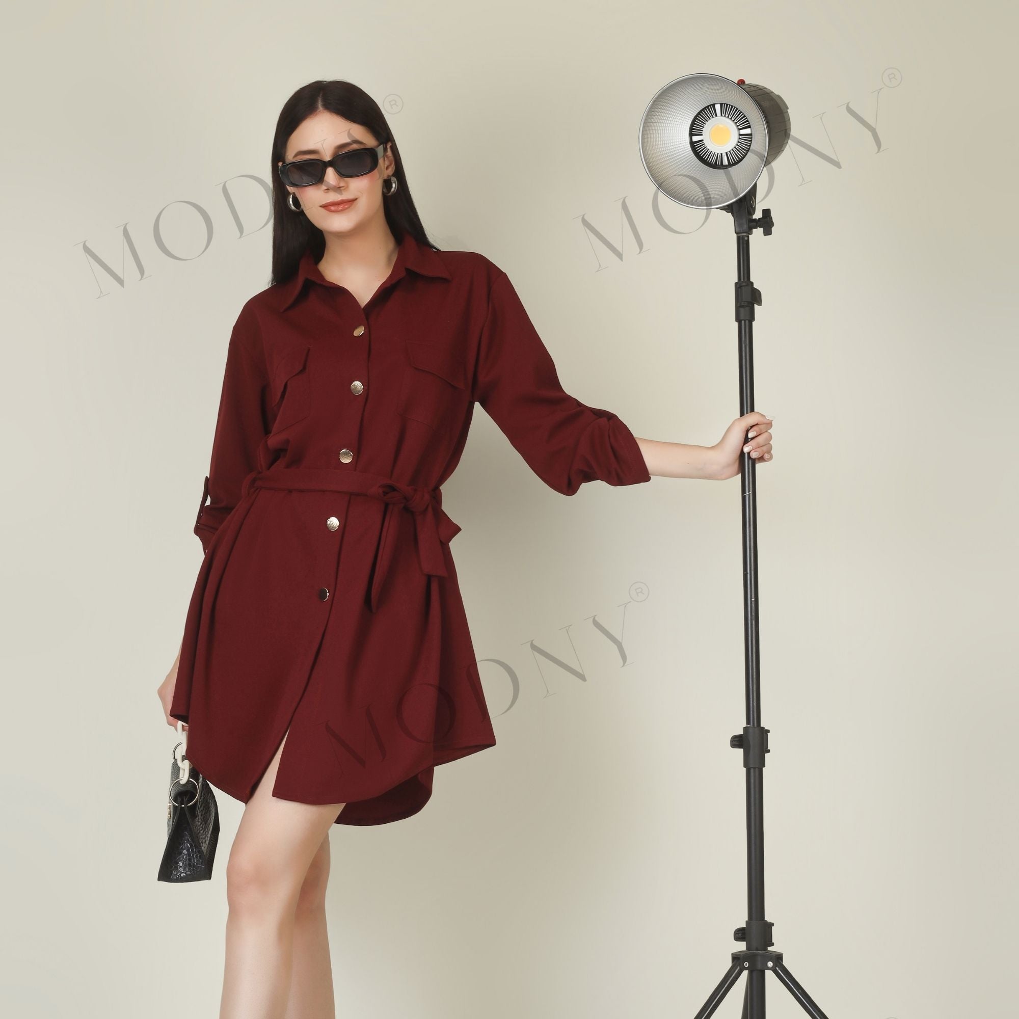 Wrapped Sleeves Short Dress