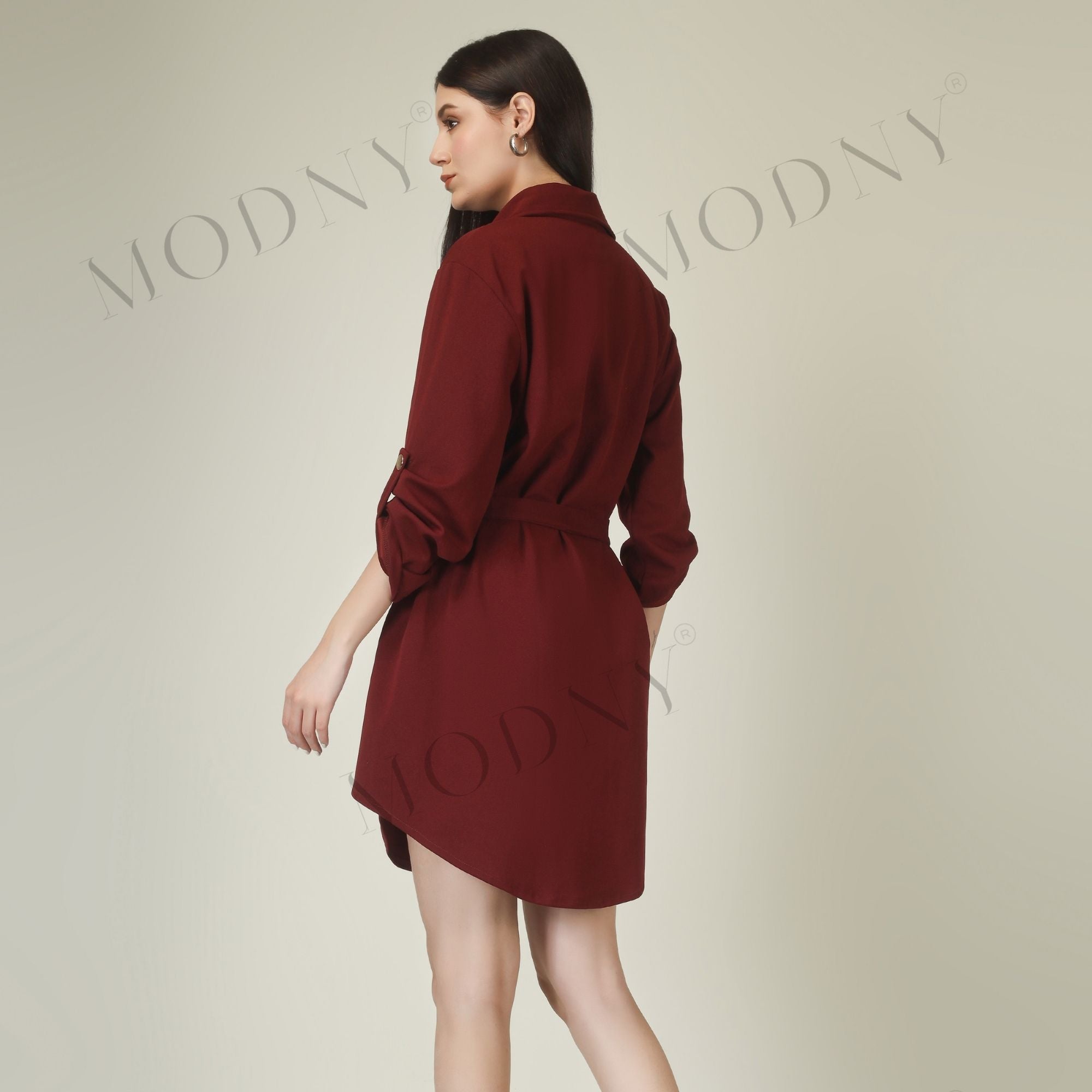 Wrapped Sleeves Short Dress