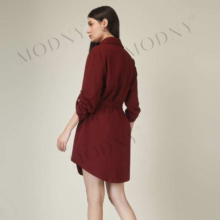 Wrapped Sleeves Short Dress