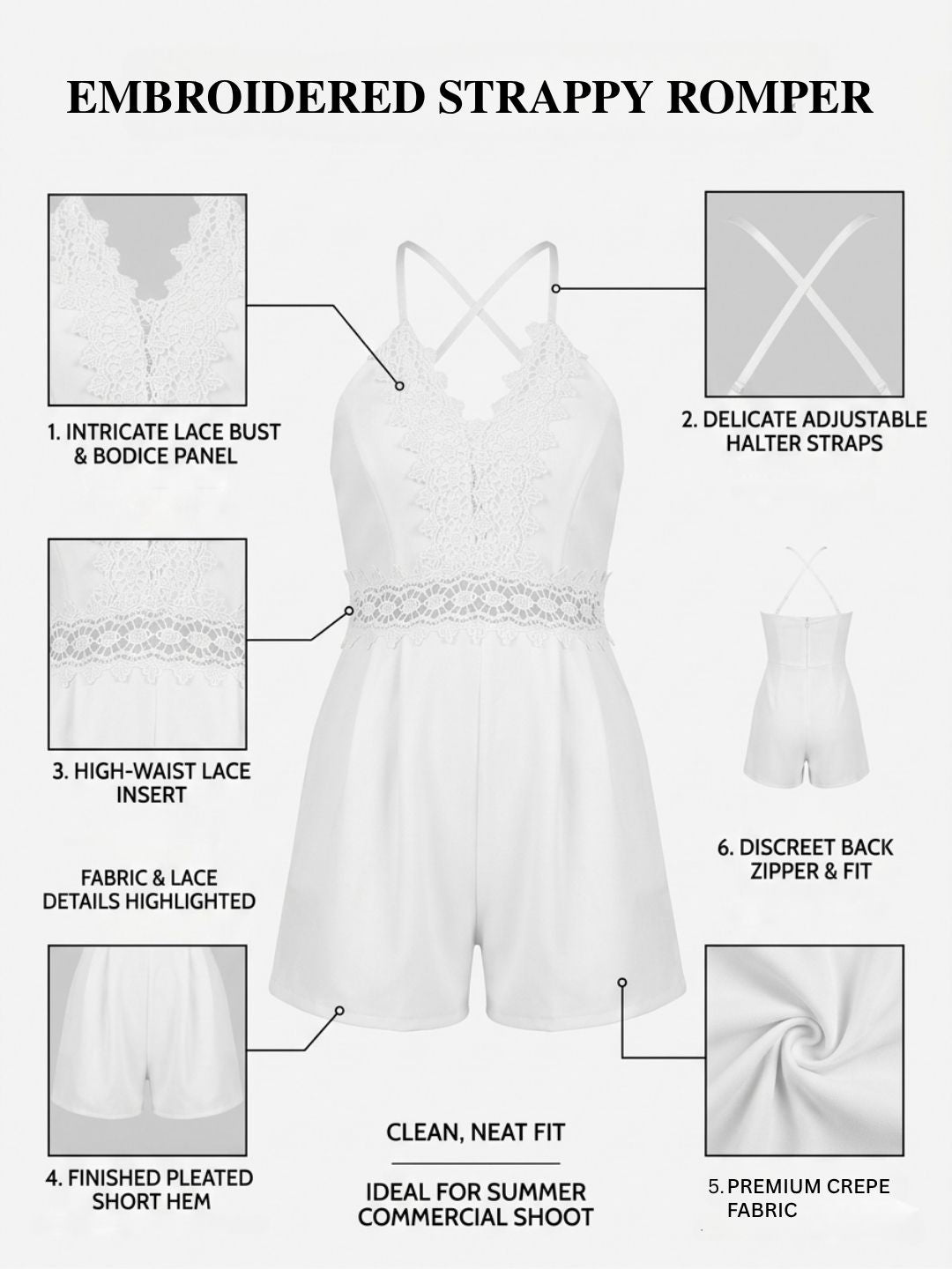 EMBROIDERED STRAPPY JUMPSUIT