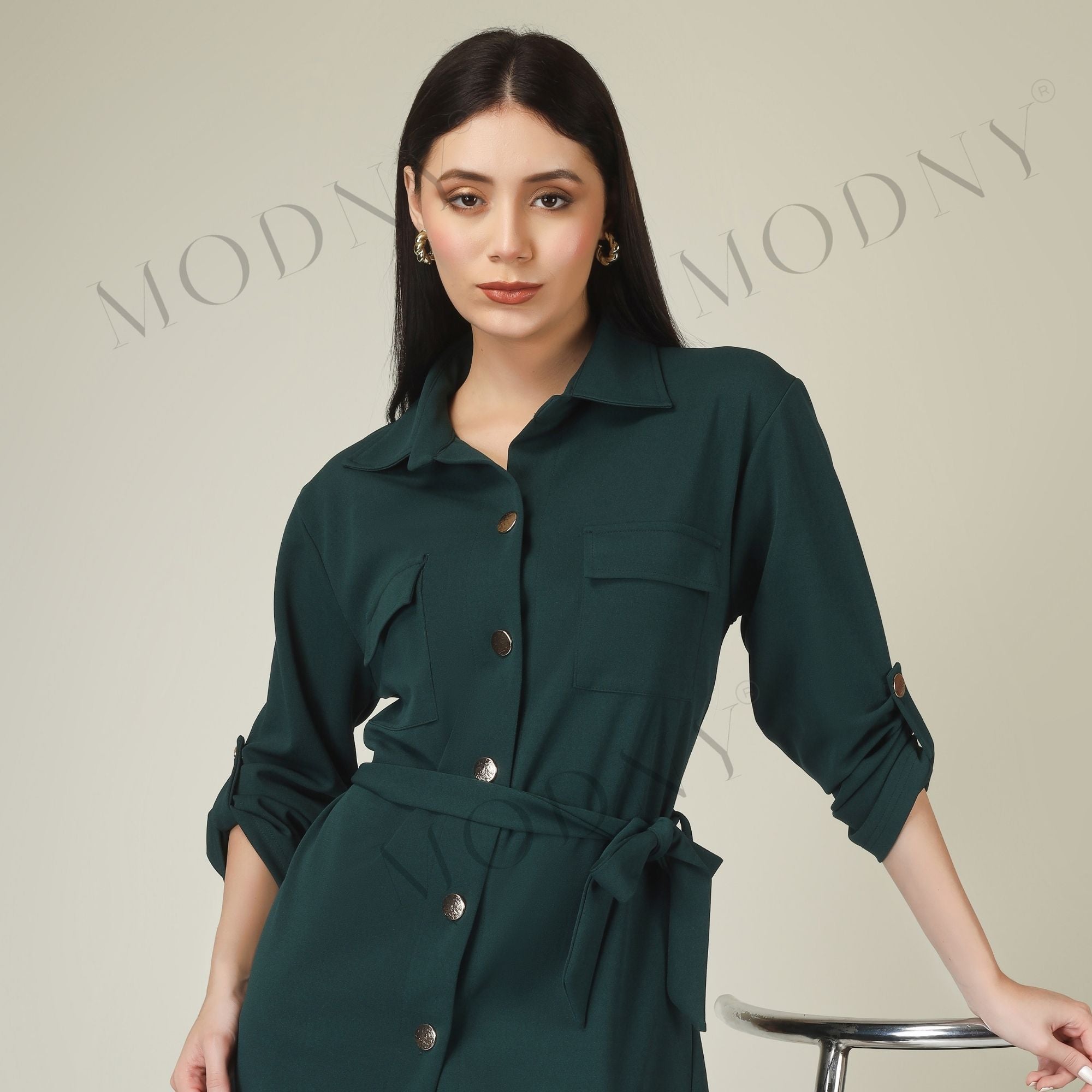 Wrapped Sleeves Short Dress