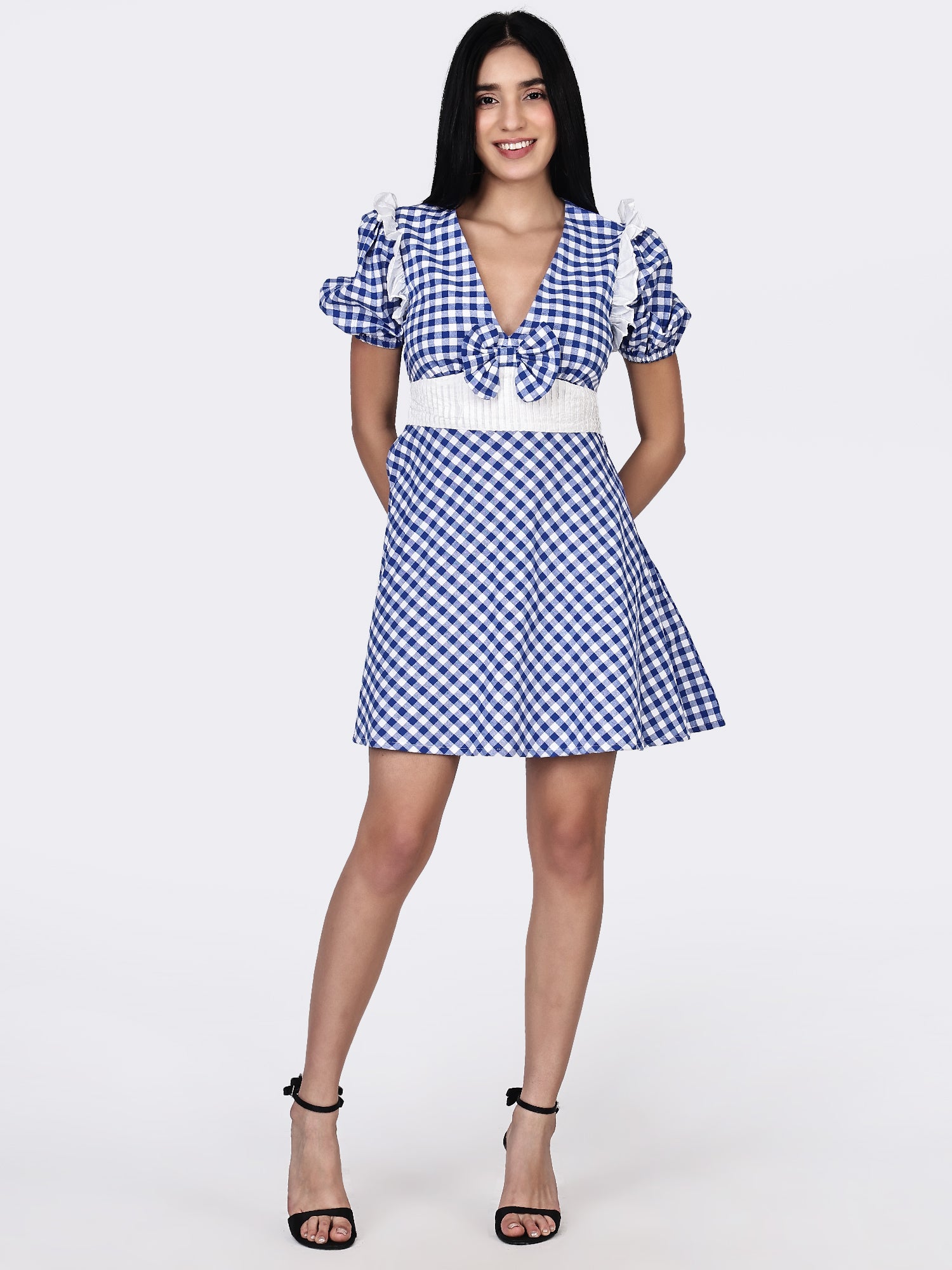 FRENCH BOWSTYLE MINI DRESS