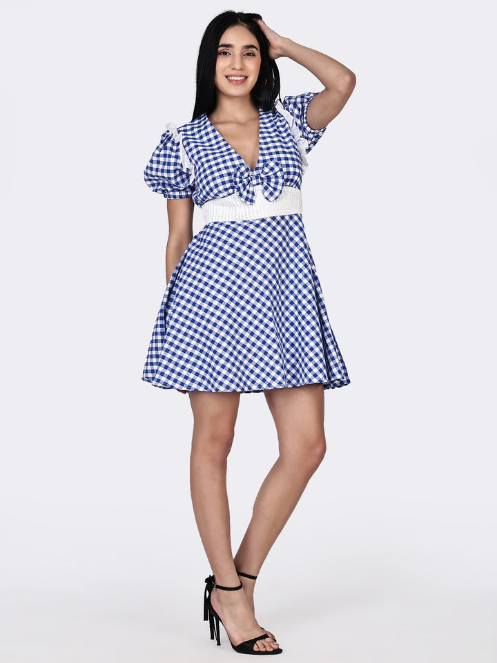 FRENCH BOWSTYLE MINI DRESS