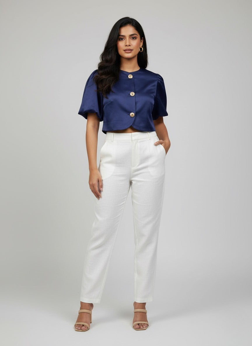 SILKEN GLEAM SATIN TOP