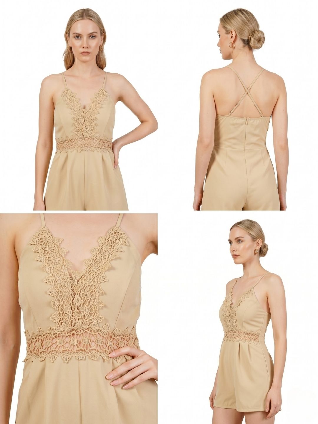 EMBROIDERED STRAPPY JUMPSUIT
