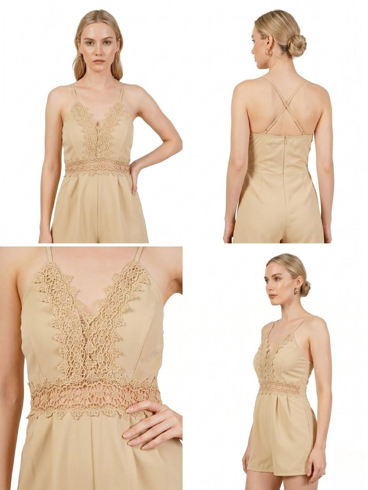 EMBROIDERED STRAPPY JUMPSUIT