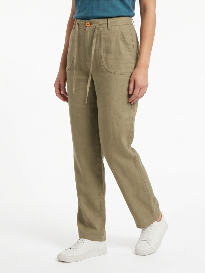IVORY BREEZE LINEN PANTS