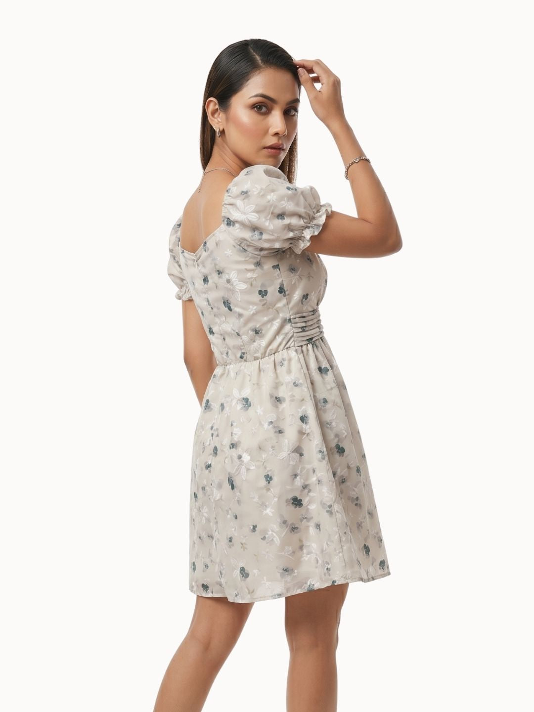 FLORAL PRINTED MINI DRESS